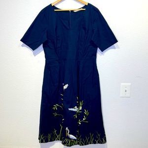 Wayward Fancies NWOT embroidered bird dress size XL